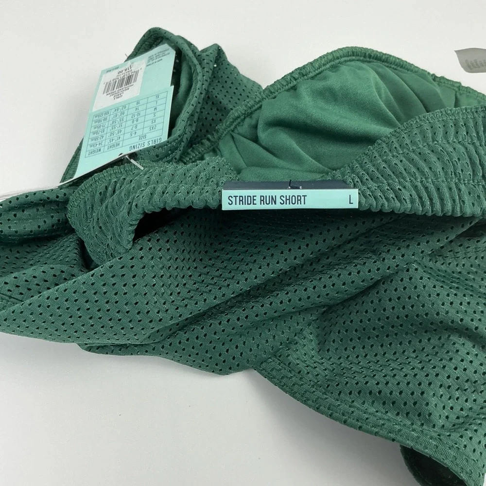 DSG Girls Large L (14) Highland Green‎ Mesh Stride Run Shorts NWT Mid Rise